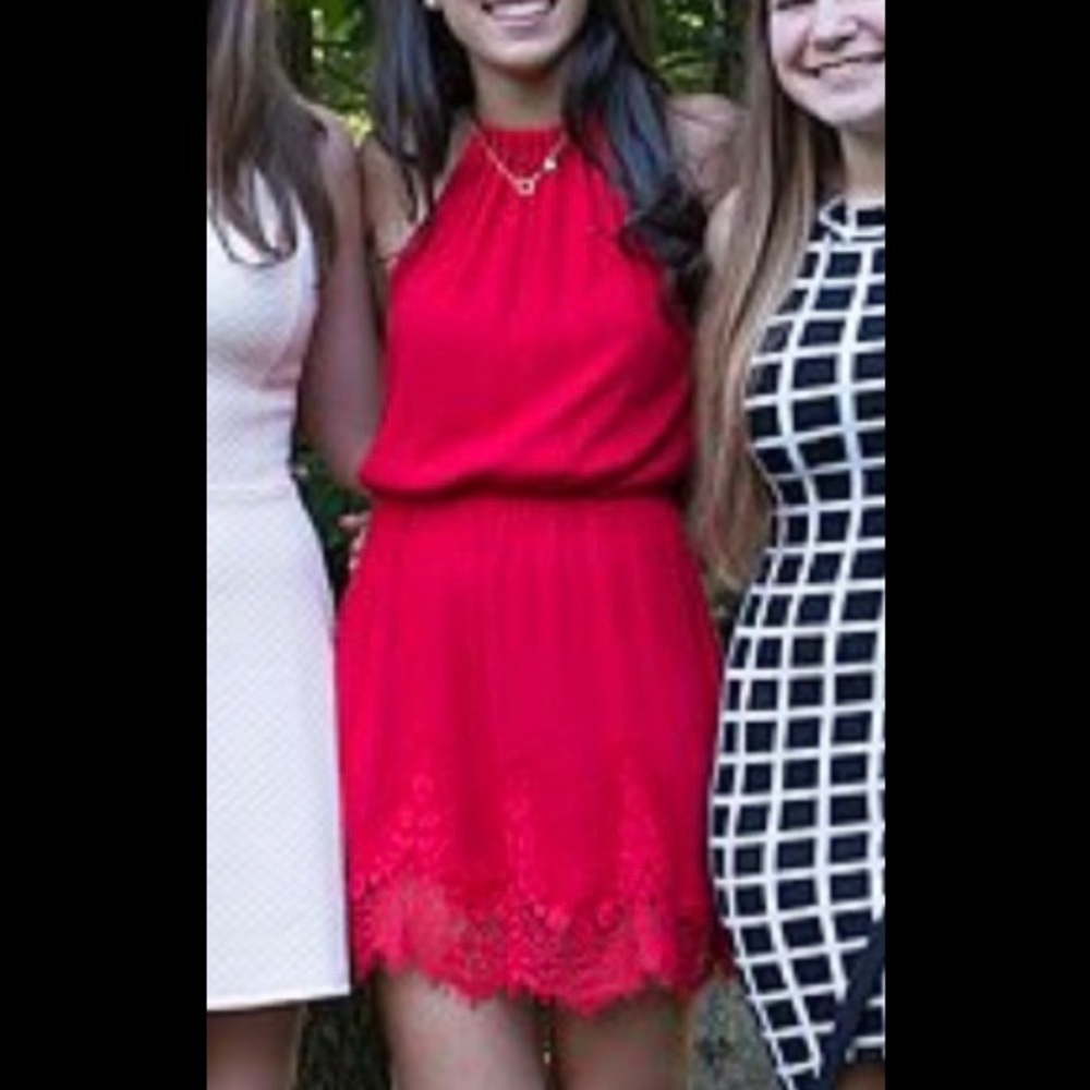 Gab &  Kate Red halter dress Small